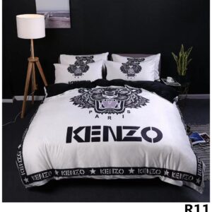 KENZO Luxury Bedcover Set - White & Black