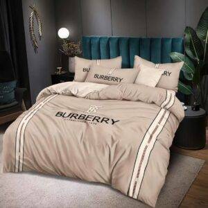 BurBerry Luxury Bedcover Set - Ivory