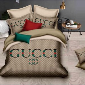 GUCCI Luxury Bedcover Set - Red & Green